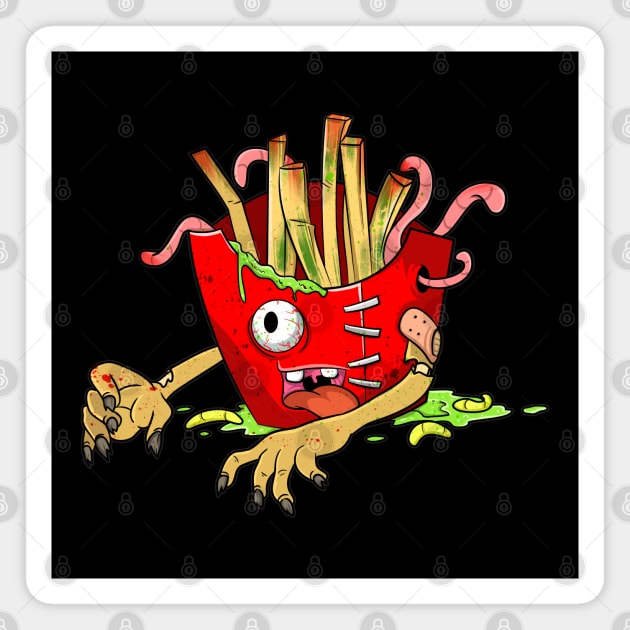 Zombie Fries Magnet by Trendy Black Sheep